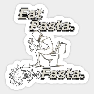 Eat Pasta. Run Fasta Sticker